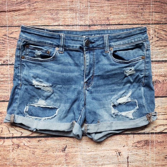 American Eagle Outfitters Pants - AE Denim Midi Short Rolled Cuff Destroyed Ne(x)t Level Denim